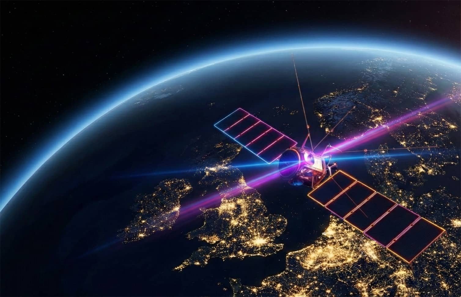 satelite above the earth